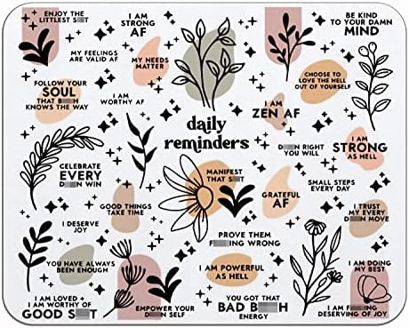 OFlich Boho Mental Health Awareness Daily Reminder Inspirational Quotes Mousepad 9.5×7.9 Inch Non-Slip Rubber Base Square Mouse Pads for Computers Laptop Office Home Dorm Desk Decor image 3