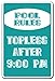 Pool Rules Parking Sign | Indoor/Outdoor | Funny Home Décor for Garages, Living Rooms, Bedroom, Offices | SignMission Gag Novelty Gift Funny Swim Swimming Bathing Backyard Sign Wall Plaque Decoration