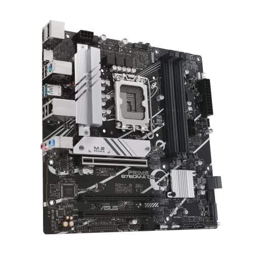 Image of ASUS Prime B760M-A D4-CSM Intel B760 (LGA 1700) mATX Commercial CSM Motherboard, PCIe 4.0, DDR4, 2X M.2, 2.5Gb LAN, DP, 2X HDMI, SATA 6 Gbps, USB Type-C, Aura Sync, ASUS Control Center Express