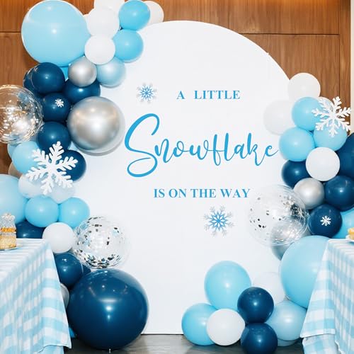 Vinilo decorativo A Little Snowflake azul 30x90 cm miniatura 5