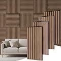 TONOR Wood Wall Panels for Interior Wall Decor-4 Pack 23.6" x 11.8"