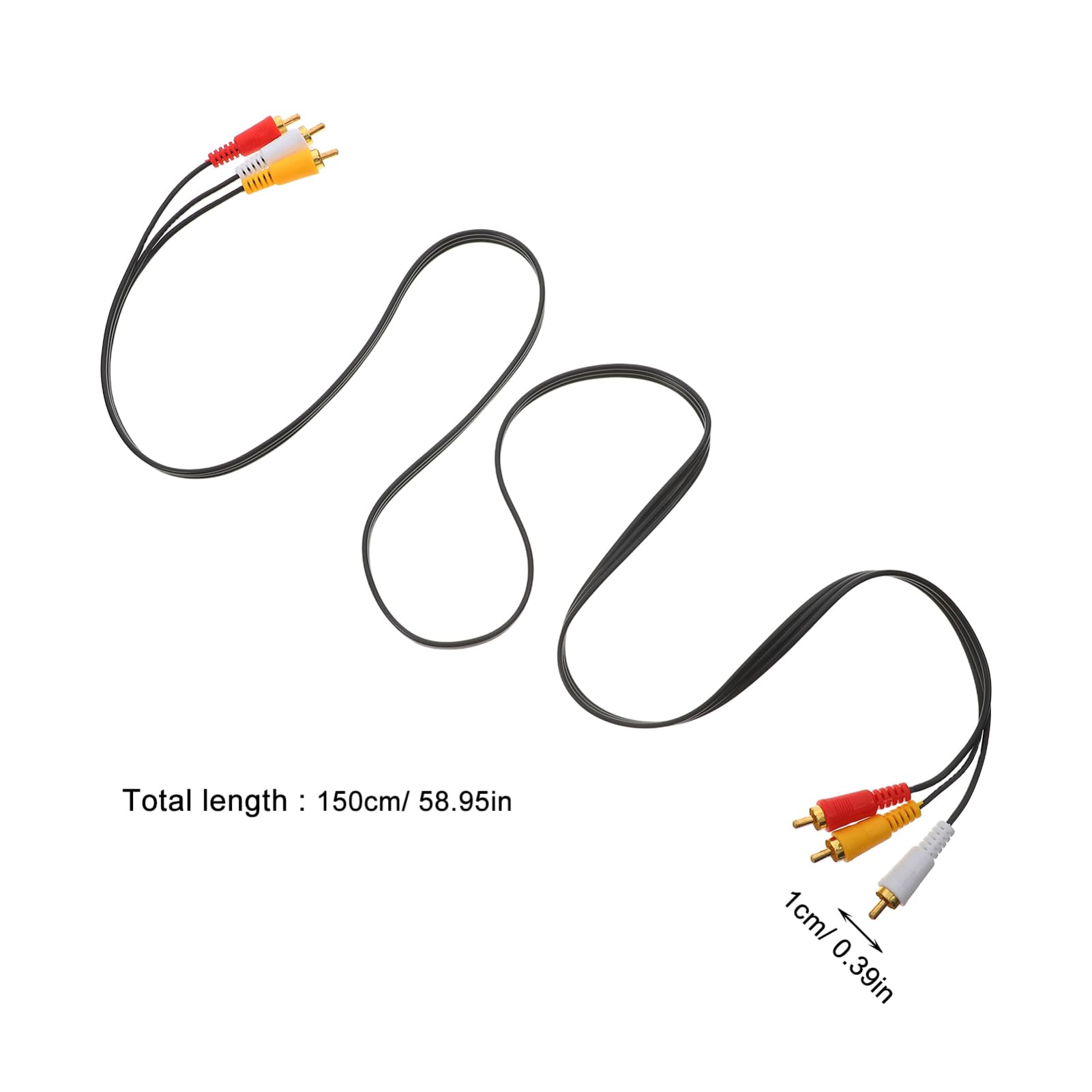 HOMSFOU 3pair Audio Video Cable Lotus Plated Connectors Soft Lossless Signal Transmission