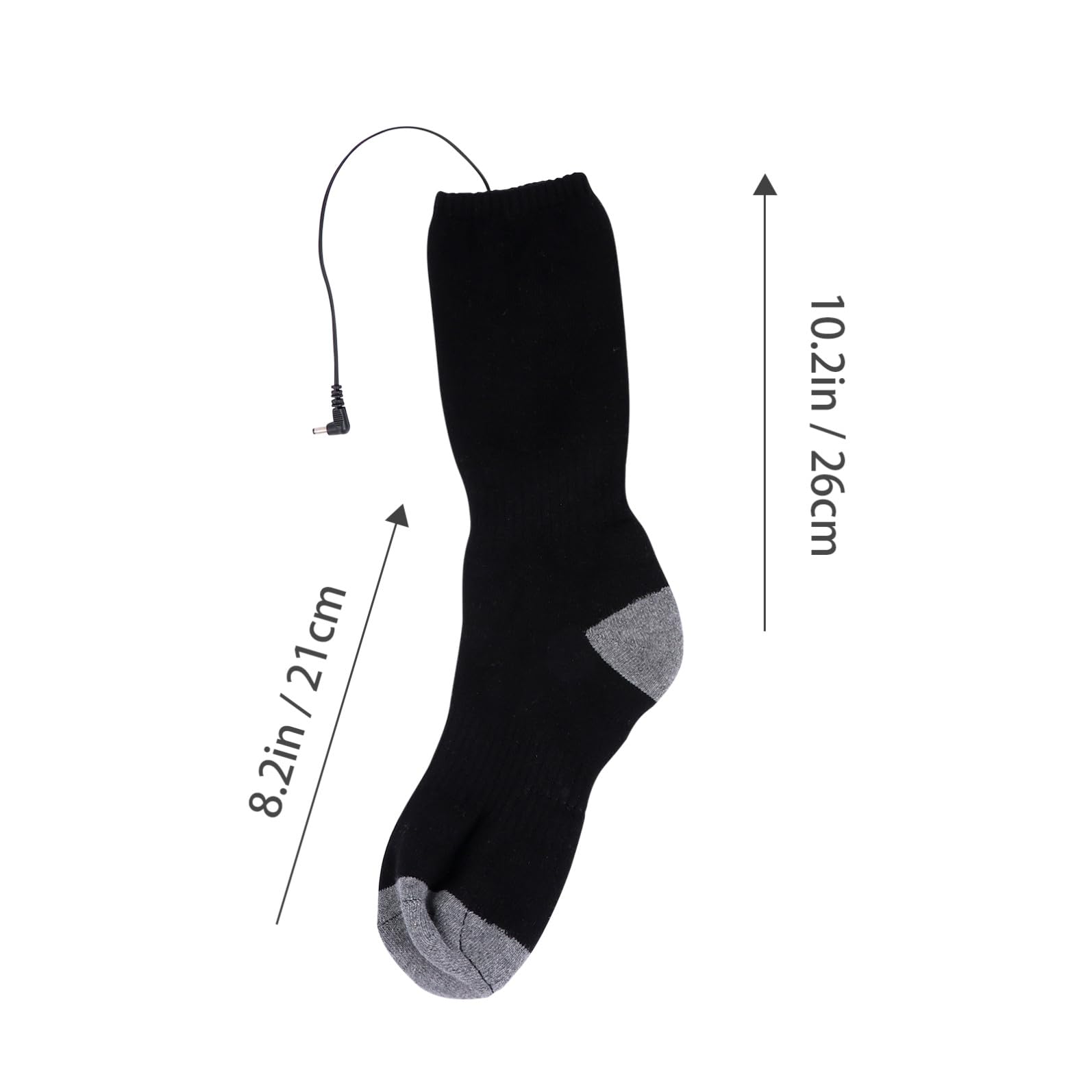Zerodeko Elektrische Beheizbare Wintersocken mit USB Polyester Faltbar Heiztemperatur 50℃ für Outdoor Reisen im Winter Schwarz