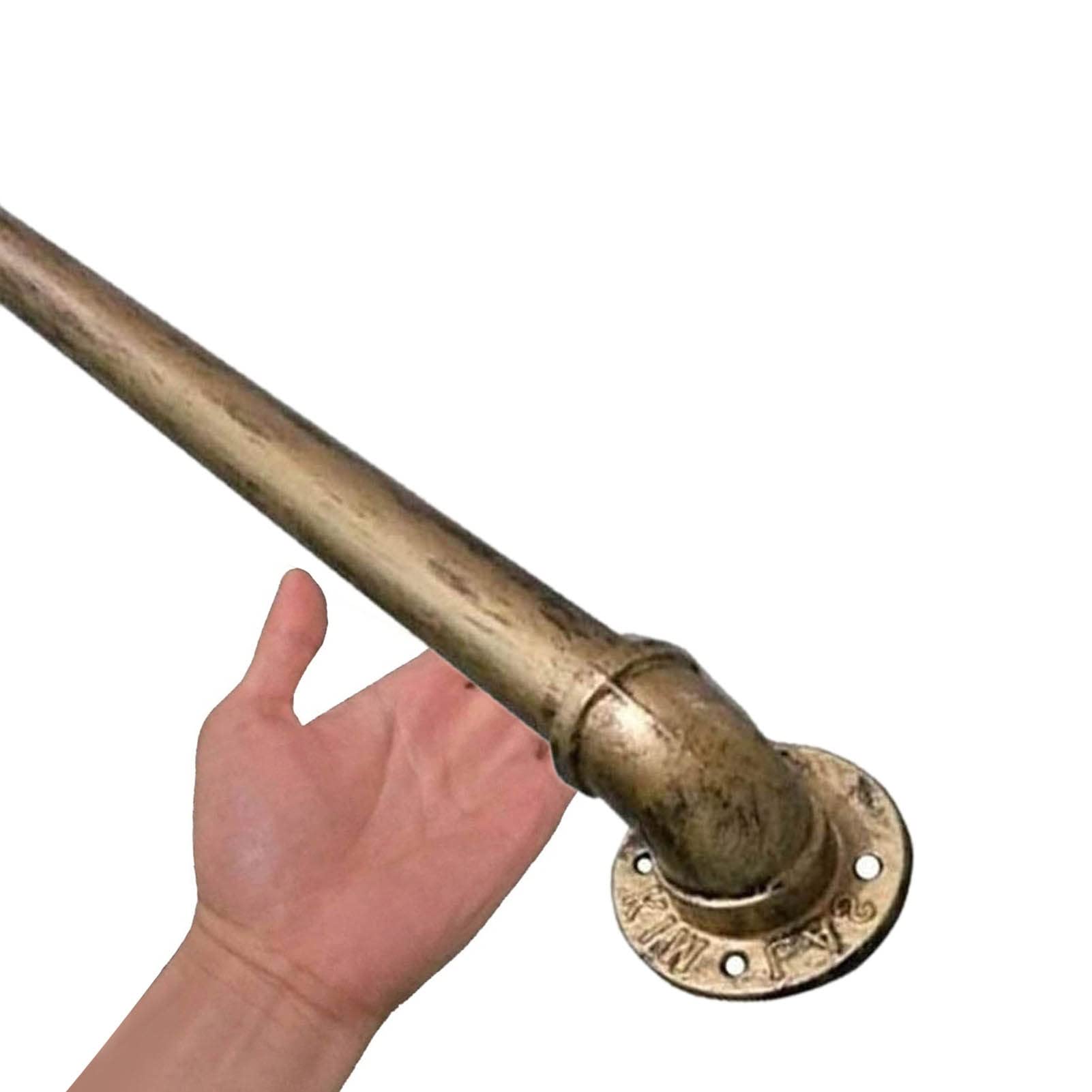 LWJSOCP Vintage Brass Stair Handrail 6.6 FT Non-Slip Indoor Outdoor Grab Bar Railing Safety Banister for Stairs Durable Hand Railings for Home Decor and Support