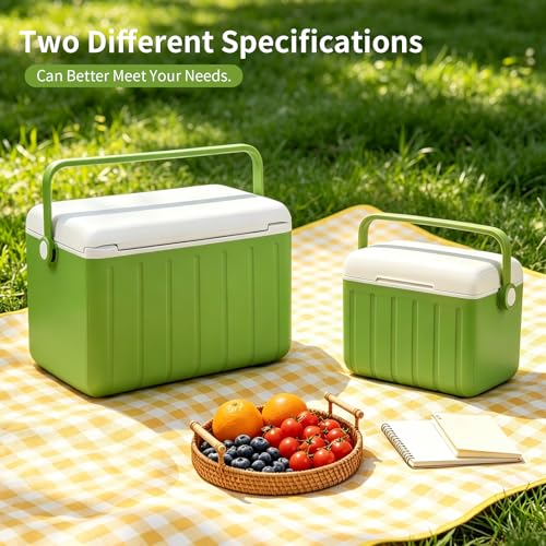 Image of 6Qt 13Qt 19Qt Northroad Camping Coolers,Stylish Macaron Color Durable Hard Cooler,Portable Insulated Ice Chest with 24 /48 Hour Ice Retention,Multi- Size for Camping,Picnic,Beach,Travel