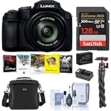 Panasonic LUMIX FZ80D 18.1MP Point Shoot Digital Camera, Bundle with 128GB Memory Card, Battery, Tripod...