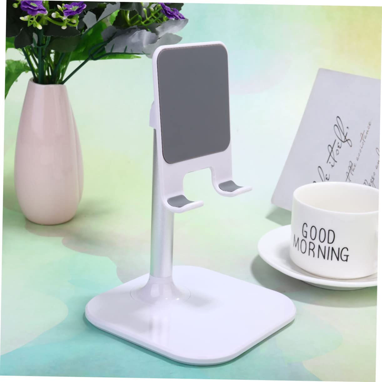 UPKOCH Supporto Da Scrivania Per Smartphone E Tablet Da 2 Pezzi Struttura in Metallo Facile Da Regolare Per Videochiamate Lettura E Apprendimento