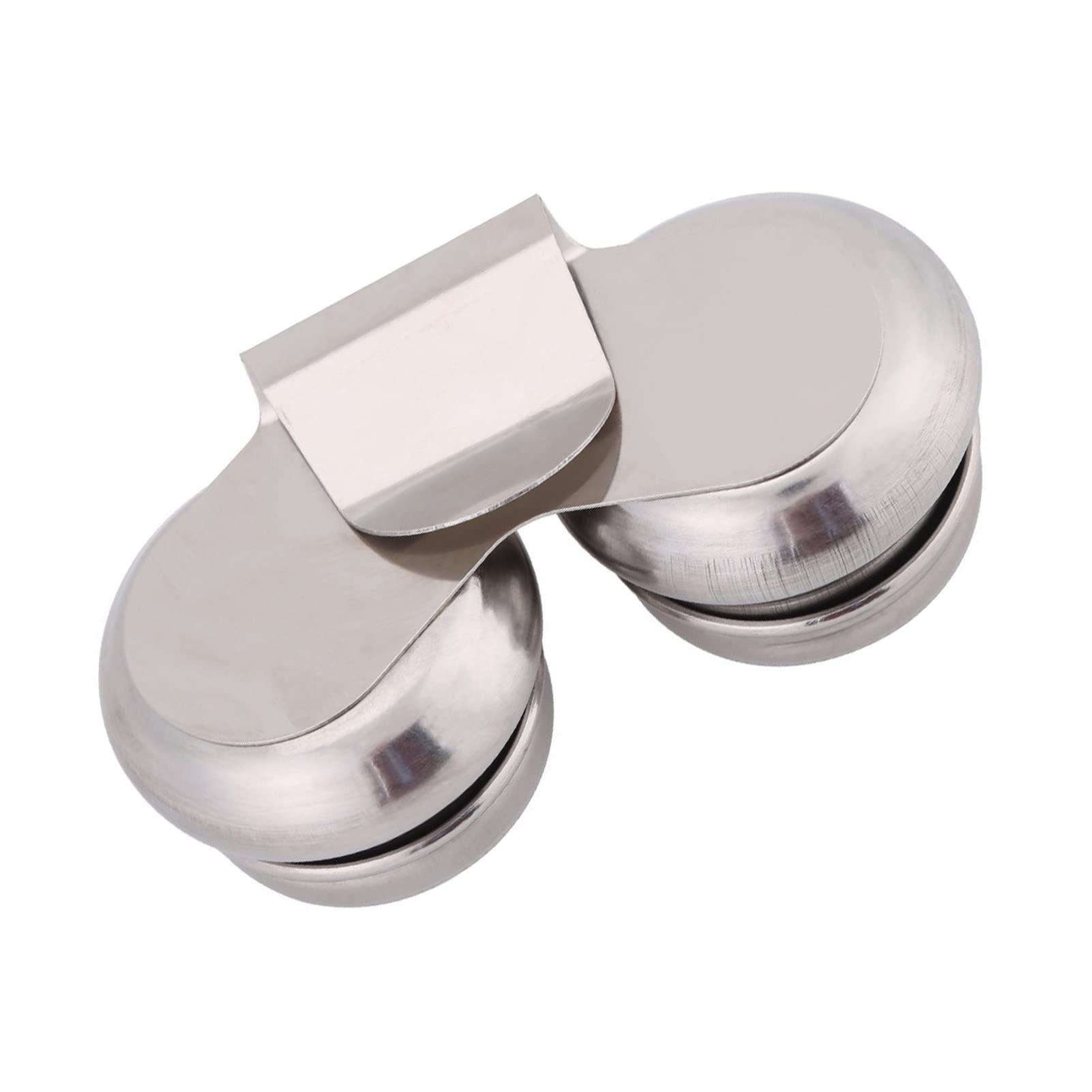 Ftvogue Silver Stainless Steel Large Double Palette Cup Oil Paint Megilp Turpentine Solvent Container With Lid