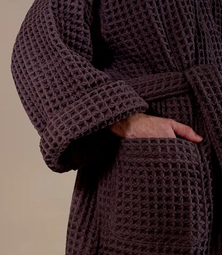 Image of Luxury Organic Japanese Cotton Hotel & Spa Waffle Bathrobe for Men and Women (Hooded /Kimono)