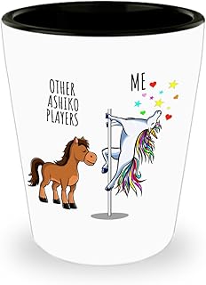 Unicorn Ashiko Shot Glass Funny Gift For Musician Women Her Other Players Me Cute Birthday Magical Present Joke Quote Gag 1.5 Oz Shotglass