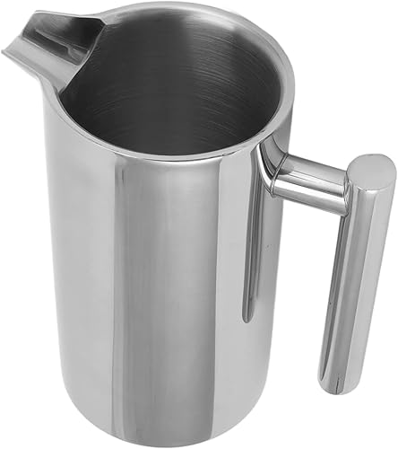 Miniatura 8 de Prensa de café aislada de acero inoxidable con pantallas, cafetera de prensa francesa, libre de óxido, apta para lavavajillas, tetera de doble pared