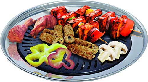 DEZEEN GAS TANDOOR PAN , Grill PAN- Stove TOP Indoor/Outdoor SMOKELESS BBQ Grill Tandoor PAN