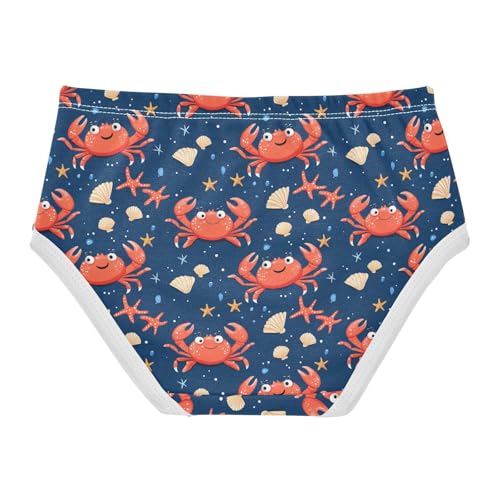 Girls Underwear Soft Cotton Crabs Kids Panties in Sizes 2/3t, 4t, 5t, 6 and 82