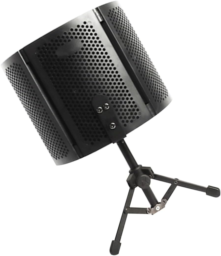 Microphone Windscreen Noise Reduction Cover Adjustable Isolation Shield for Studio Recording High Density Pop Filter for Microphone Accessories