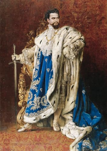 Tableau Ludwig II Grand Maître 60x90cm impression d'art mural historique