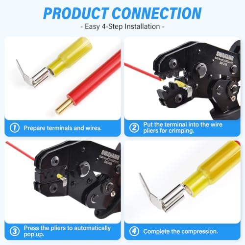 TAILONZ 150 Pcs Heat Shrink Piggyback Spade Wire Connectors - 4