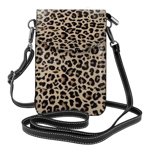 Sac bandoulière léopard pour téléphone | Petit portefeuille femme