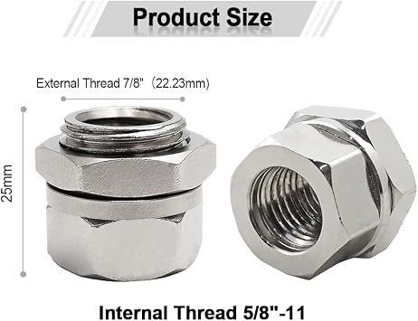 SHDIATOOL Adapter for Core Bits Conversion 5/8-Inch-11 to 7/8-inch (22.23 mm) Bore Connection