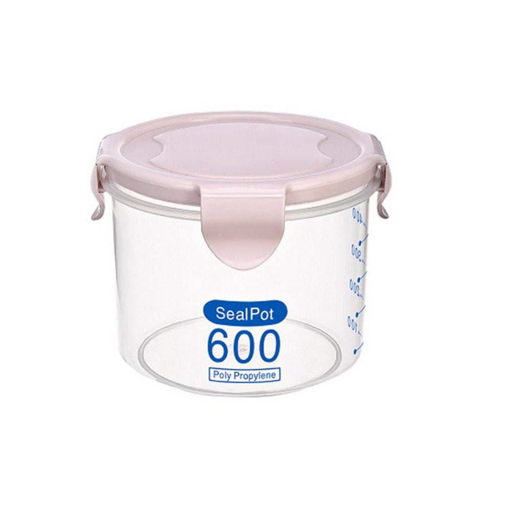 Originaltree Kitchen Storage Jar Food Storage Container Plastic Canister Snack Tea Coffe Bottle - 600ml size 600ml