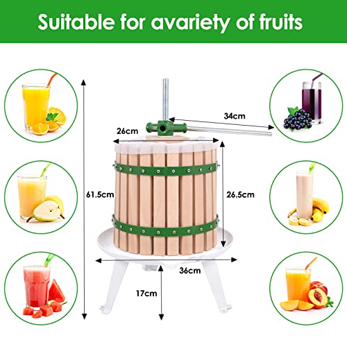 Fruit Wine Press, Wine Making Supplies Fruit And Apple Crusher & Product Image 4.75 Gallon Fruit Wine Press #TOP2