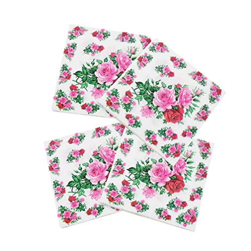 Guardanapos descartáveis Amosfun 100 peças de papel decorativo de tecido impresso em papel para fest