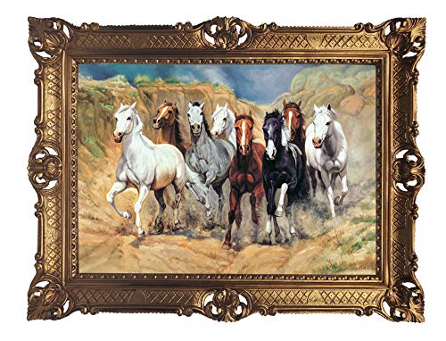 Lnxp - Cuadro de pinturas (90 x 70 cm), diseño barroco