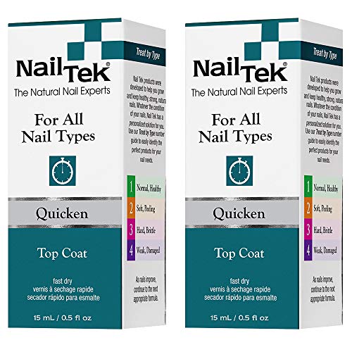 Nail Tek 55824 Quicken, Fast Drying Top Coat For All Nail Types cover