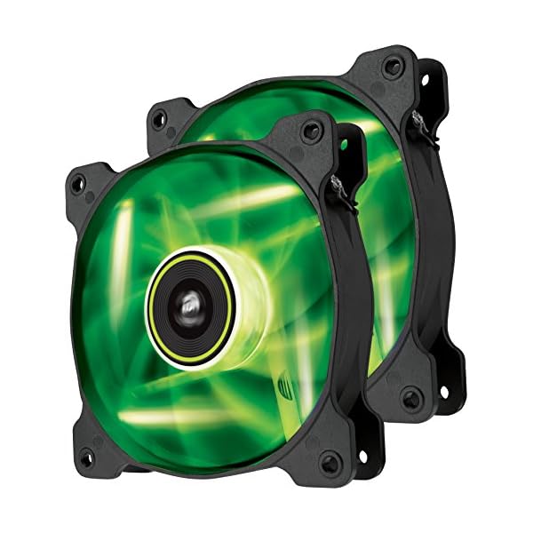Corsair SP120 LED Ventilador de PC (120 mm, iluminación LED Verde) Paquete Doble