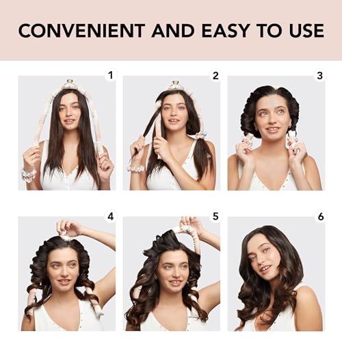 Kitsch 7568 Satin Heatless Curling Set - Heatless Hair Curlers To Sleep In - Heatless Curls Overnight - Heatless Curling Rod - No Heat Curls Overnight - Overnight Blowout Rods - Soft Hair Rollers thumb #4