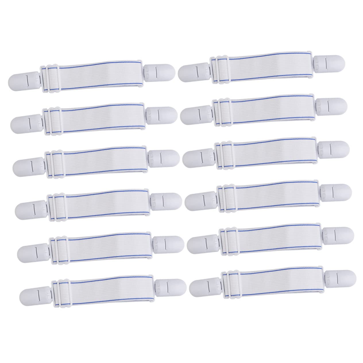 12Pcs Bed Sheet Clip Straps Multi Function Mattress Sheet Holders for Fitted Flat Blankets Comforters Prevents Slippage Easy to Use for All