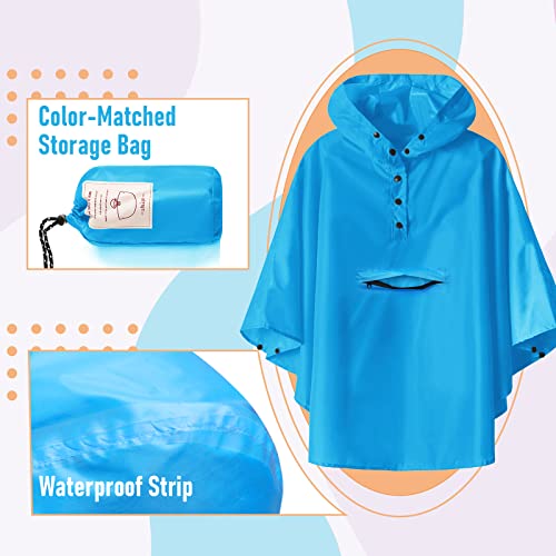 Lightweight Kids Rain Poncho Jacket Waterproof Outwear Rain Coat Blue X-Large #TOP4