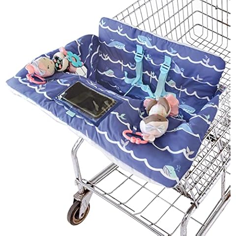 Travel Bug Baby and Toddler Shopping Cart Cover & High Chair Cover - Whales Cover