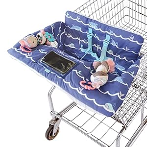 Travel Bug Baby and Toddler Shopping Cart Cover & High Chair Cover – Whales