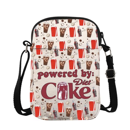 Drinking Gift Soda Lovers Crossbody Bag Soda Drink Addict Handle Bag Vodka Drinker Carry On Bag (PowerDietCokCross)