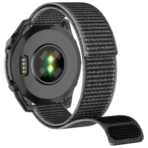 MYSNBKN Hook and Loop Nylon Watch Strap for Fenix 8 51mm/Fenix 7X Pro/Fenix 7X/Fenix 6X/Fenix 6X Pro/Fenix 5X/Fenix 5X Plus/Fenix 3/Fenix 3 HR, 26mm Quick Dry Ultralight Sport Wrist Band
