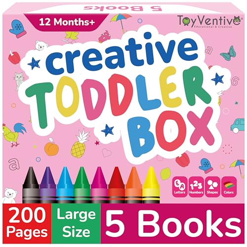 Image of TOYVENTIVE Toddler Coloring Books & Crayons, Toys & Birthday Gifts for 1+,2,3,4 Years Old Girls, Toddlers & Preschoolers Ages One,Two,Three,Four year olds