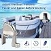 YTgilo 4PCS Boat Fender Clips Adjustable Pontoon Boat Square Fender Clips Hooks Pontoons Rails Snaps Silver Adjustable Boat Fenders 1 to 1.25 Inch for Pontoon Boat Bumper Accessories Buffers