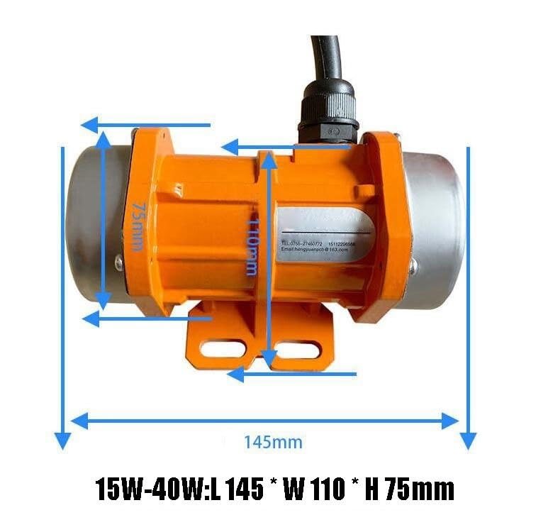 Motore Vibratore Per Calcestruzzo 50W 12V DC - Senza Spazzole, IP65, Compatto E Potente Per Edilizia