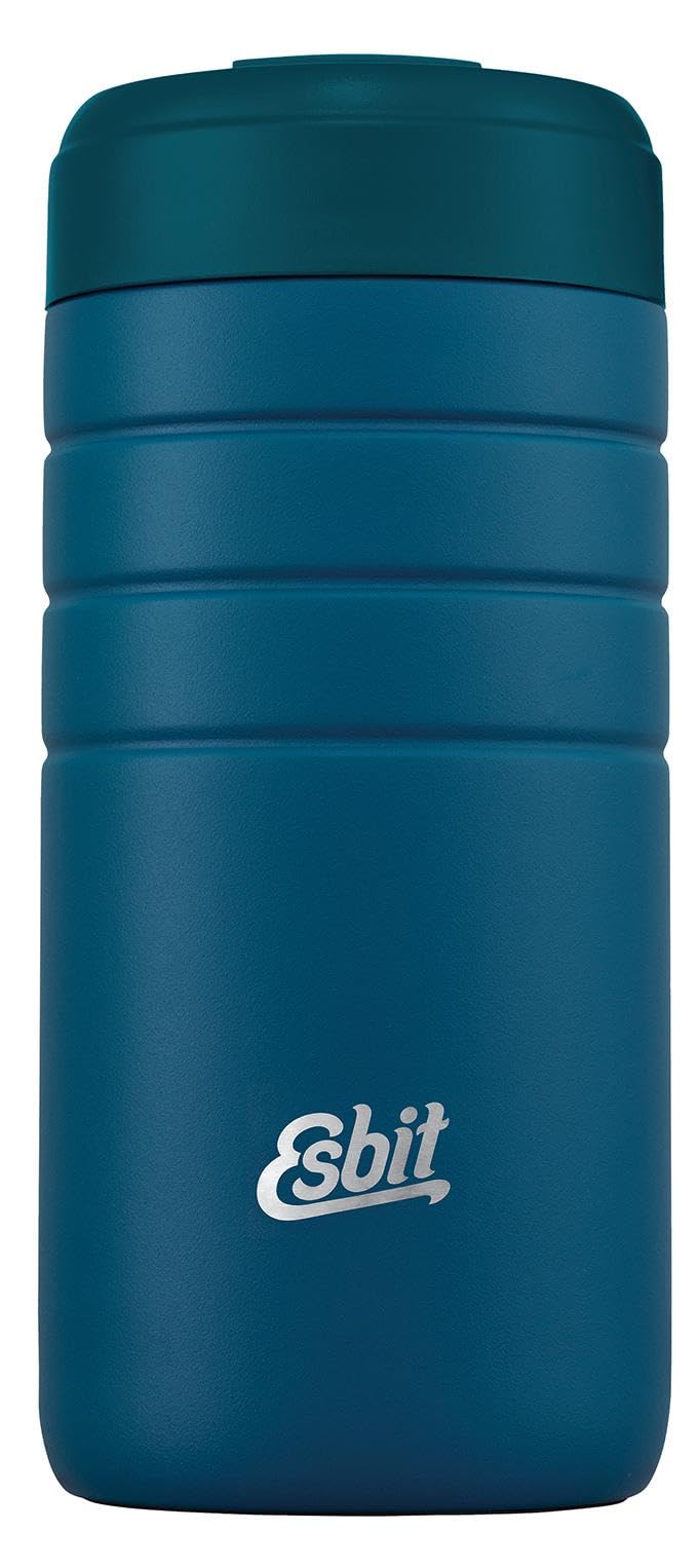 Esbit Majoris Thermal Mug, Stainless Steel Insulated Mug 450 ml in Polar Blue, Click Closure, for Hot and Cold Drinks