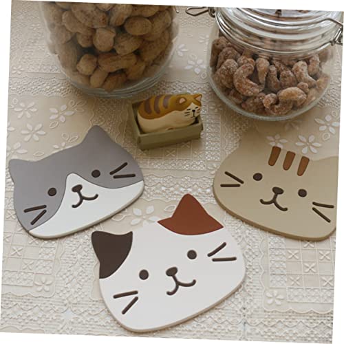Dessous de bouteille anti-rayure chat | Protéger la table de la chaleur PVC - 3