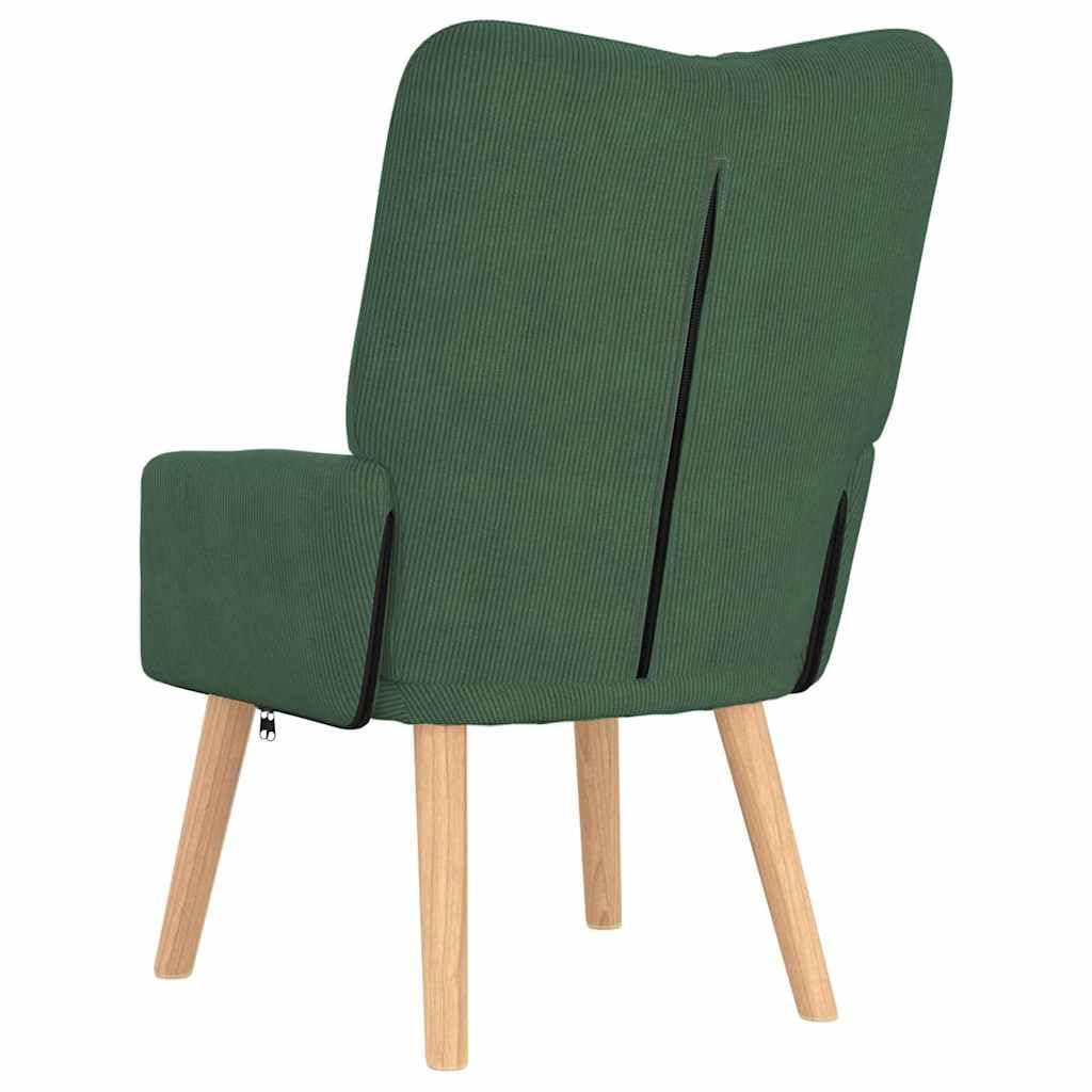Fotel zielony dżungla 63 x 67 x 94 cm materiał z podłokietnikami i nogami z