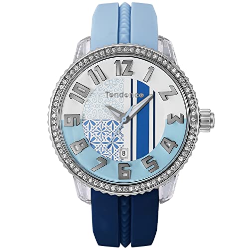 [�e���f���X] �r���v CRAZY Medium �N���C�W�[�~�f�B�A�� �u���[/�z���C�g ������ �X�e�����X�X�`�[�� �~�l�����K���X �N�H�[�c 42.5MM Watch TY930064 ���f�B�[�X �u���[ [���s�A���i]