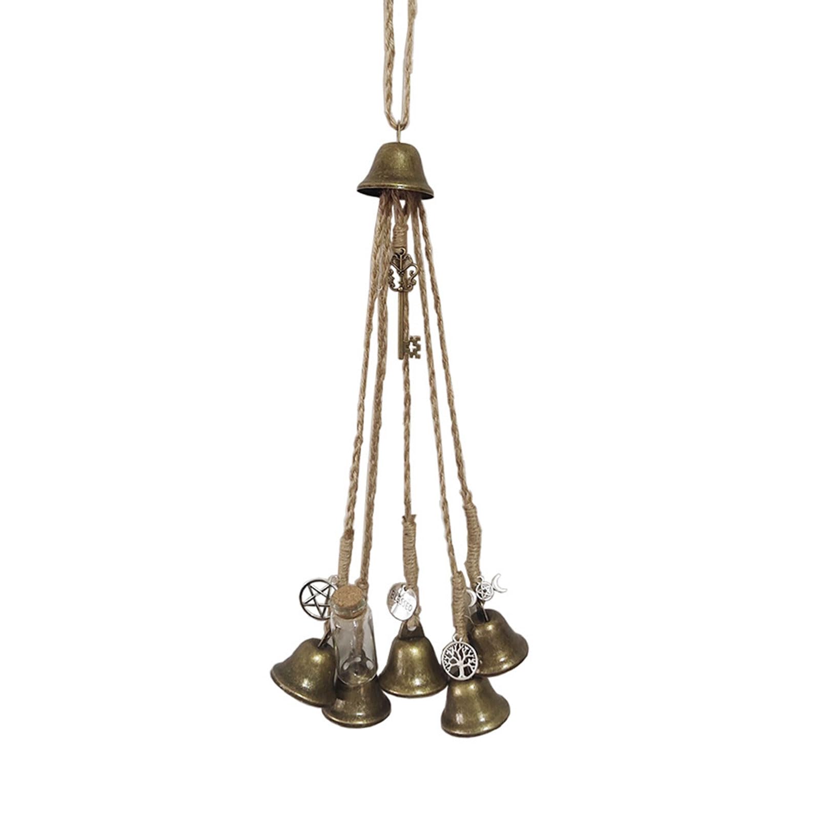 Witch Iron Wind Chimes Yard Wind Bells Garden Decor Pendants Bells Easy to, Garden Ornaments Witch Chimes Outdoor
