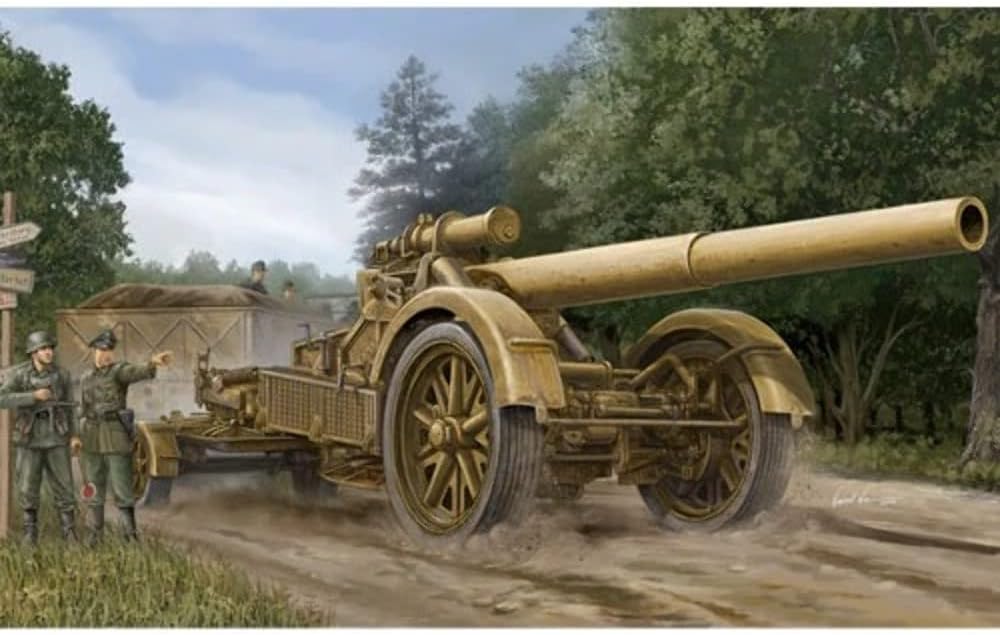 Trumpeter 1/35 German 21cm Morser 18 Heavy Artillery Gun Model Kit