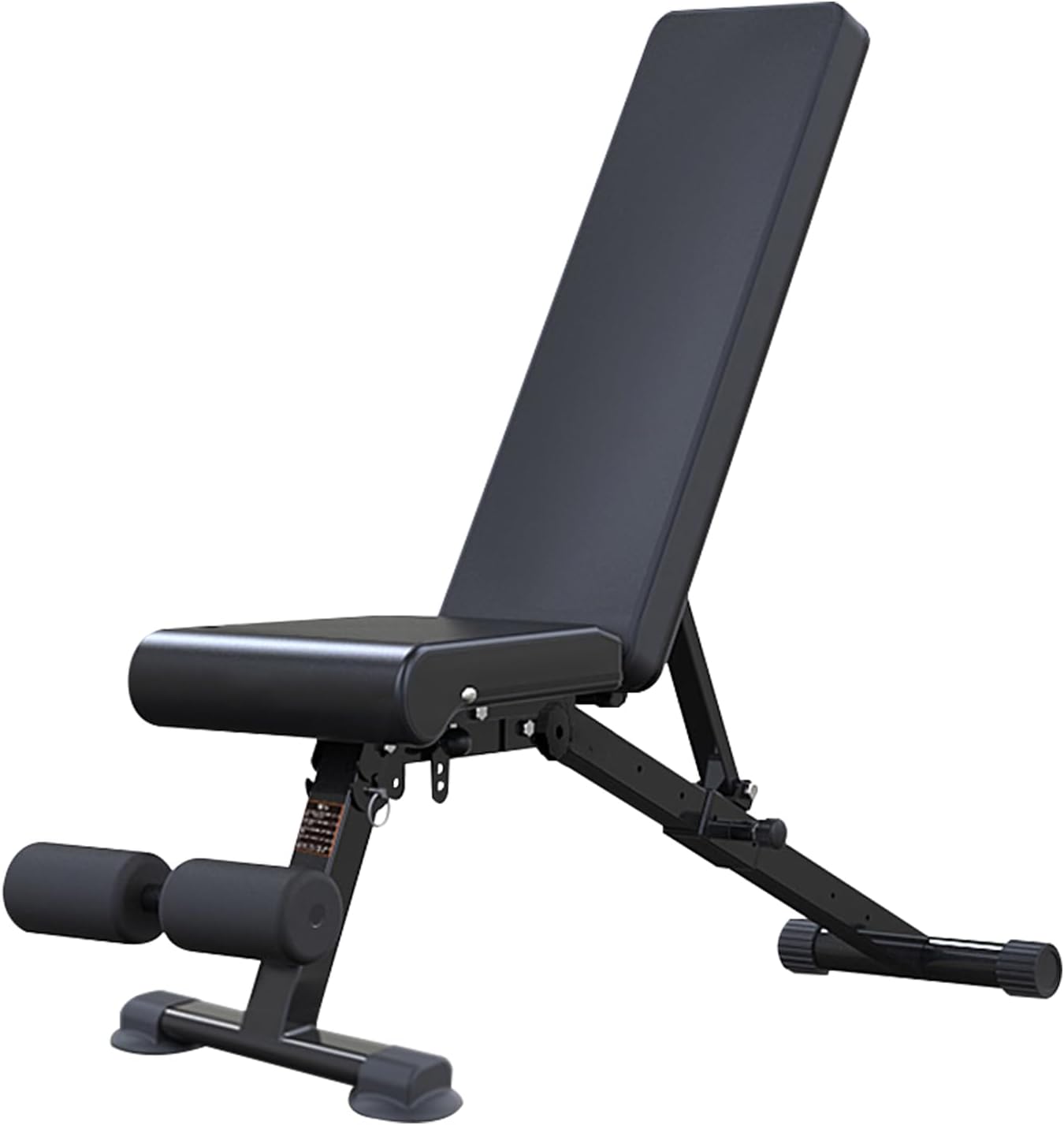 Adjustable Weight Bench with Multi-Position Backrest, PU Leather Cushioning, Memory Foam Padding, Foldable Exercise Equipment for Home Gym, Strength Training
