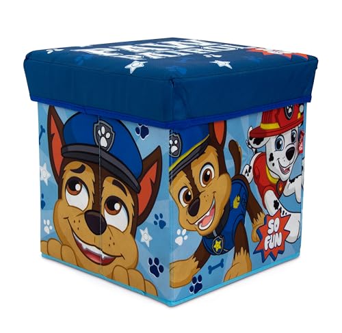 ARDITEX - Cube pliable pour enfants La Pat’ Patrouille avec couvercle rembourré et fonction assise - Licence Officielle Paw Patrol - 30x30x30 cm - Rangement...