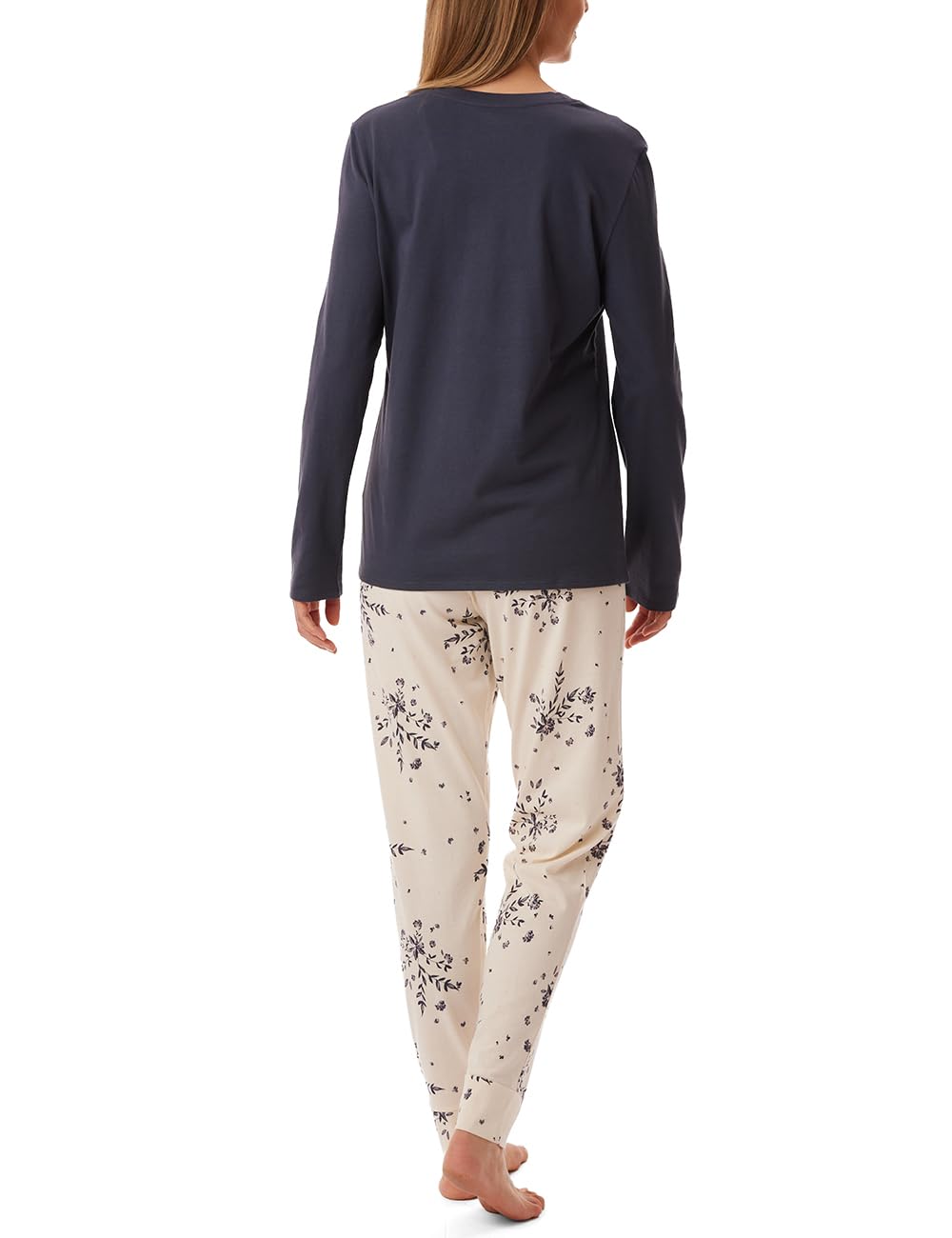 Uncover by Schiesser Damen Uncover By Schiesser Damen Schlafanzug Set Shirt Langarm mit Langer Schlafhose - Nachtwäsche Pyjamaset (1er Pack)