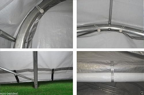 Miniatura 5 de DELTA Canopies 20'x22' cochera grisblanco  Toldo de almacenamiento impermeable para coche camión barco garaje