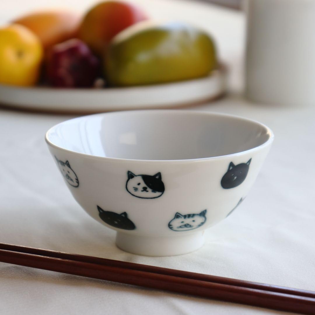 Amazon｜cerapockke 美濃焼お茶碗 いろんなネコ 日本製 美濃焼 飯碗