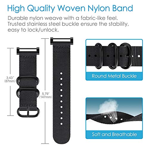 Image of Fintie for Suunto Core Watch Band, Woven Nylon Sport Strap with Metal Buckle for Suunto Core Smart Watch